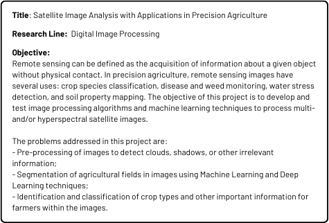 Example of research project description