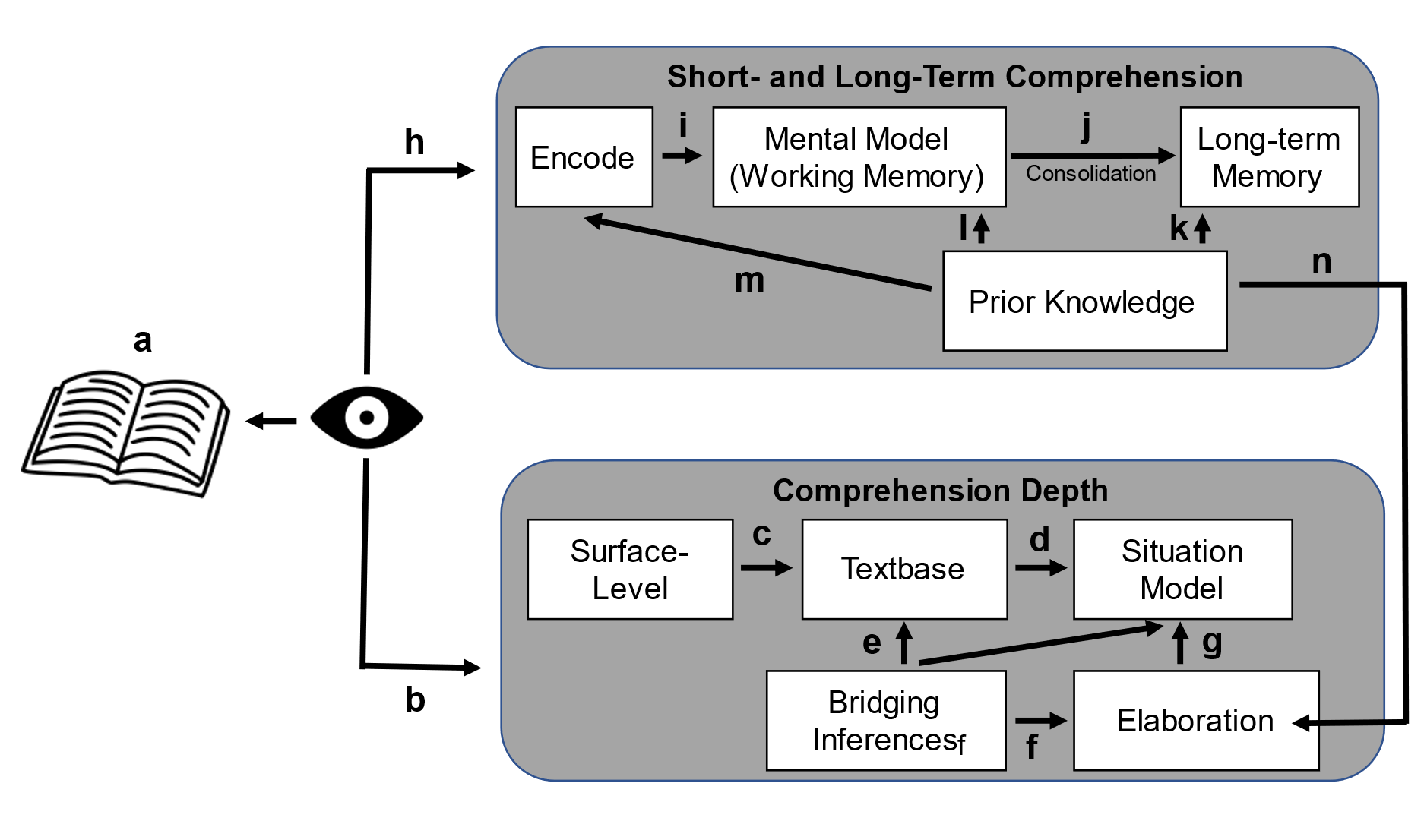 Figure 1. An overview of the process of reading comprehension.