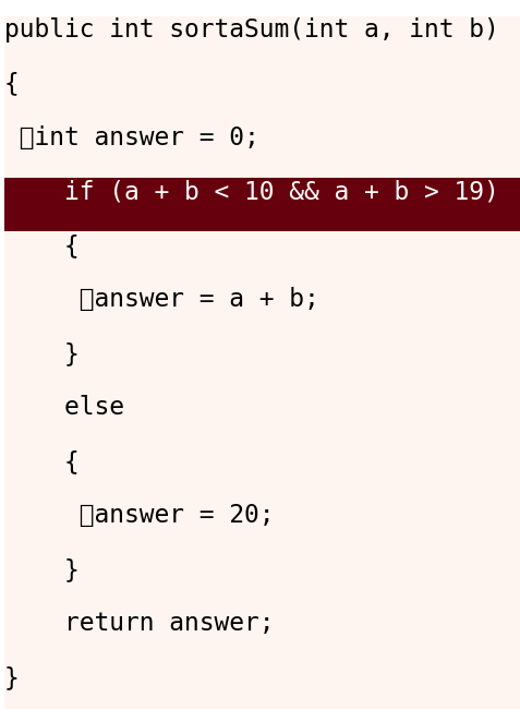An incorrect submission with KC~42 highlighted in the code showing a specific pattern incorrectly implemented.