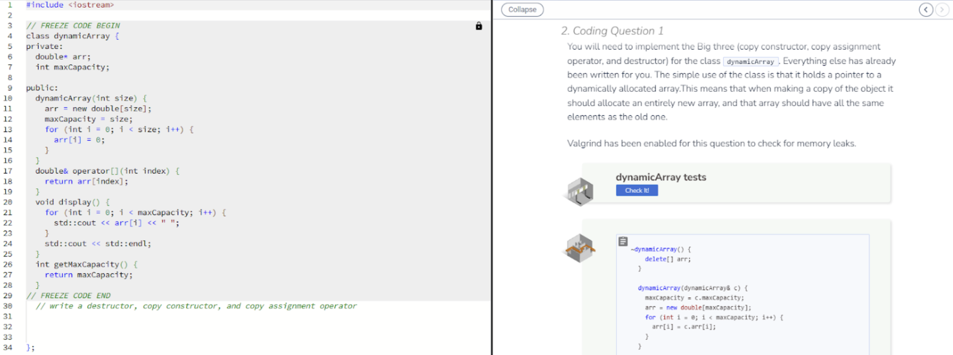 Programming task description